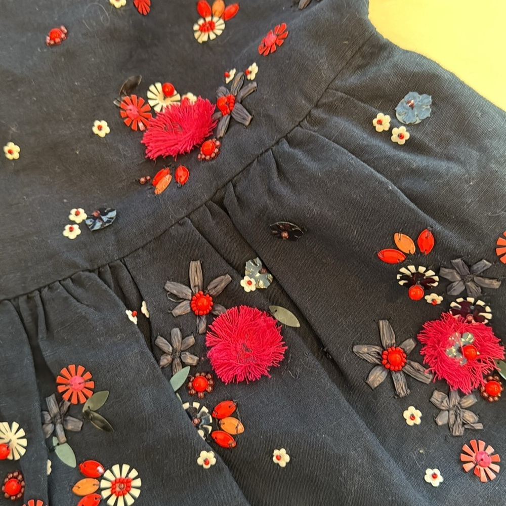 J.Crew Hand-embellished peplum top in cotton linen - Picture 13 of 15